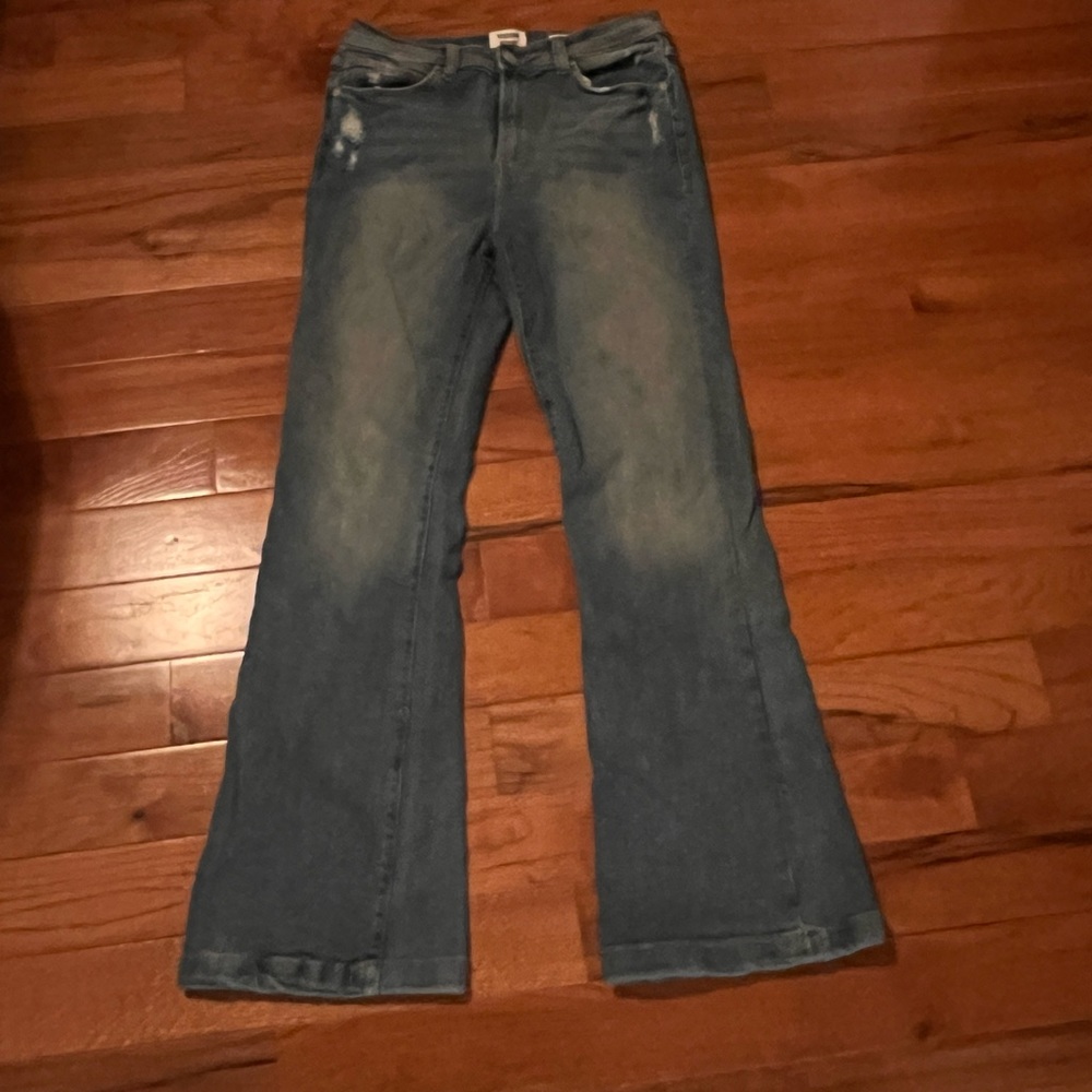 Kensie Blue Flare & Wide Leg Jeans